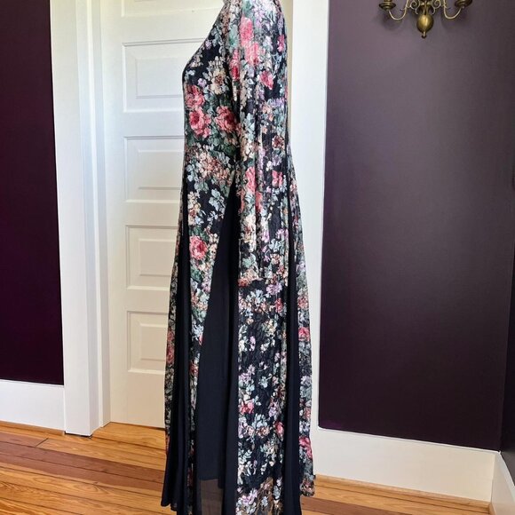 90s Floral Whimsy Goth Dress